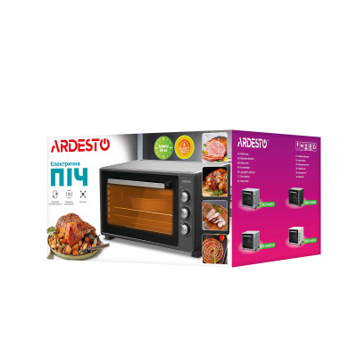 Печь электрическая ARDESTO, 48л, 1700Вт, механич., рожен, черная (MEO-N48RB)
