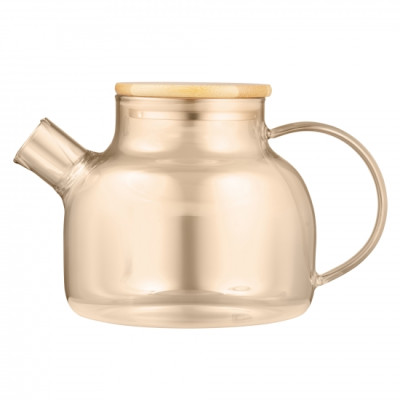 Заварщик Ardesto Golden Moon 1000мл, боросиликатное стекло, бамбук, золотистый