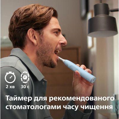 Щітка зубна електр. Philips, Sonicare 6100 Series, 62т. колив/хв, насадок-1, блакитний