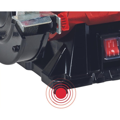 Einhell Точильно-шліфувальний верстат TC-BG 150 B, 350Вт, 2980об/хв, диск і щітка для зачищення, 7.9кг