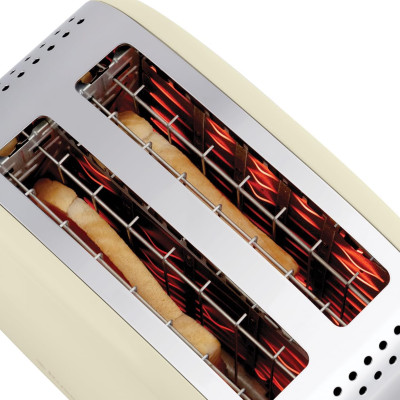 Тостер Russell Hobbs Colours Plus 1600Вт, підігрів, розморожування, метал., бежевий