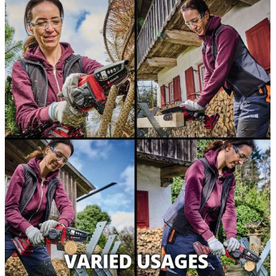 Пила ланцюгова акумуляторна Einhell GE-PS 18/15 Li BL Kit PXC 18В акб 1х2.5А·год шина 158мм різ 125мм 4.8м/с ЗП 1.1кг