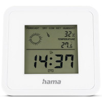 Термогігрометр Hama внутр. вимірювання, CR2032, темп-ра, вологість, білий Термогігрометр Hama внутр. вимірювання, CR2032, темп-ра, вологість, білий
