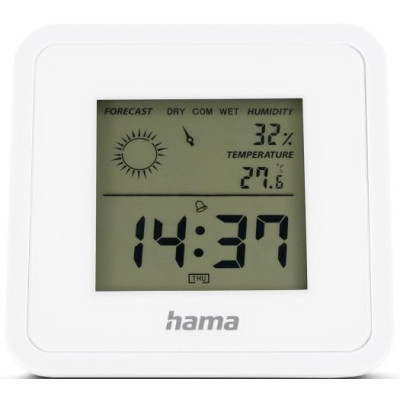 Термогігрометр Hama внутр. вимірювання, CR2032, темп-ра, вологість, білий