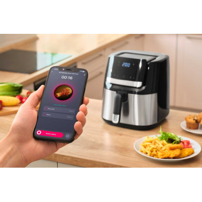 Мультипечь Sencor Vita Fryer, 1600Вт, чаша-6,5л, сенсорное рулев., 10 программ, пластик, нержавеющая сталь-черный