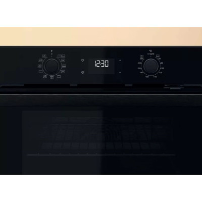 Духова шафа Whirlpool електрична, 71л, A+, дисплей, конвекція, телескопічні напрямні, чорний
