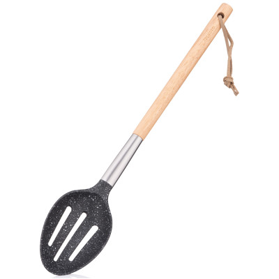 Ложка-шумівка ARDESTO Midori, 34.5см, нейлон, дерево, нержавіюча сталь, чорний Ложка-шумівка ARDESTO Midori, 34.5см, нейлон, дерево, нержавіюча сталь, чорний