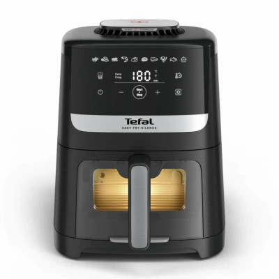 Мультипіч Tefal Easy Fry Silence Vision, 1670Вт, чаша-5л, сенсорне керув., 10 програм, з віконцем, пластик, чорний