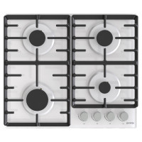Варильна поверхня Gorenje газова на склі, 60см, чавун, білий