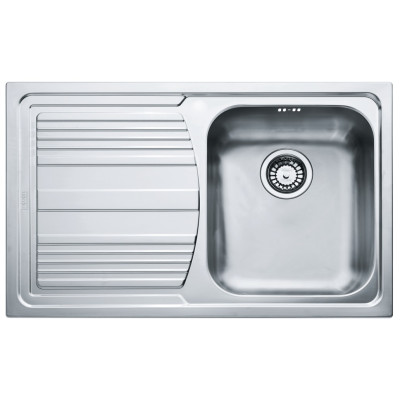 Кухонна мийка Franke Logica Line, нержав. сталь полірована, прямок. з крилом,790х500х195 мм, чаша- 1накладна, LLX 611-79, хром Кухонна мийка Franke Logica Line, нержав. сталь полірована, прямок. з крилом,790х500х195 мм, чаша- 1накладна, LLX 611-79, хром