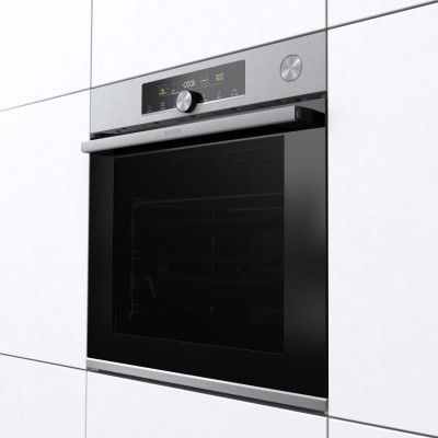 Gorenje Духова шафа електрична, 77л, A+, пара, приготув. на декількох рівнях, дисплей, нерж