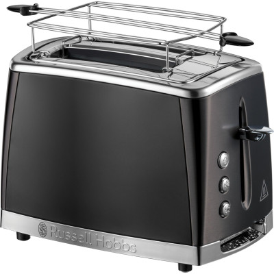 Тостер Russell Hobbs Matte Black 2 Slice, 1550Вт, нержавіюча сталь, підігрів, розморожування, чорний Тостер Russell Hobbs Matte Black 2 Slice, 1550Вт, нержавіюча сталь, підігрів, розморожування, чорний