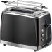 Тостер Russell Hobbs Matte Black 2 Slice, 1550Вт, нержавіюча сталь, підігрів, розморожування, чорний