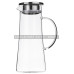 Глечик з кришкою Ardesto 1400мл, боросилікатне скло, нержавіюча сталь, прозорий