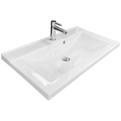 Раковина, умивальник Adamant QUANTO, штучний камінь, прямокут., з отвором для змішувача, з отвором для переливу, 800х447х140мм, накладний, білий Раковина, умивальник Adamant QUANTO, штучний камінь, прямокут., з отвором для змішувача, з отвором для переливу, 800х447х140мм, накладний, білий