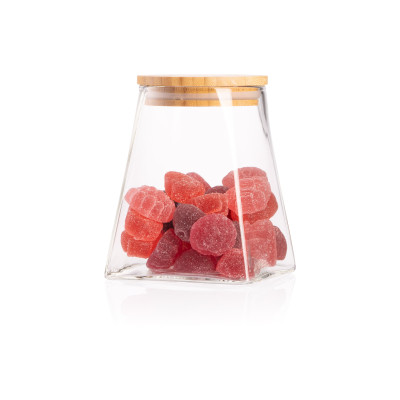 Банка для зберігання ARDESTO Midori 510мл, скло, бамбук, конусна, прозорий