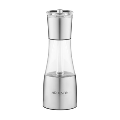 Млинок для солі та перцю 2 в 1 ARDESTO Gemini, 140мл, акрил, нержавіюча сталь, прозорий Млинок для солі та перцю 2 в 1 ARDESTO Gemini, 140мл, акрил, нержавіюча сталь, прозорий