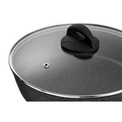 ARDESTO Сковорода Gemini Gourmet Viareggio с крышкой 24 см, черный, алюминий AR1924GDL ARDESTO Сковорода Gemini Gourmet Viareggio с крышкой 24 см, черный, алюминий AR1924GDL