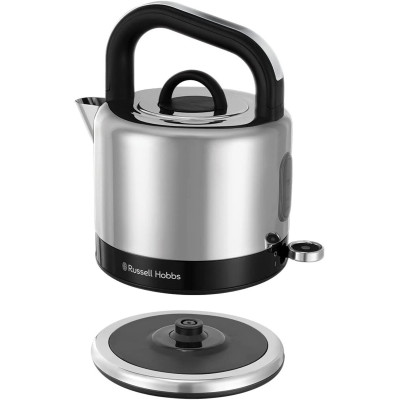 Електрочайник Russell Hobbs Distinctions Ocean 1.5л, Strix, метал, сріблясто-чорний