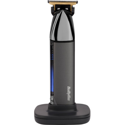 Тример Babyliss Super-X Metal Black Edition, для вусів та бороди, акум., насадок-2, кейс, підставка, сталь, чорно-сірий Тример Babyliss Super-X Metal Black Edition, для вусів та бороди, акум., насадок-2, кейс, підставка, сталь, чорно-сірий