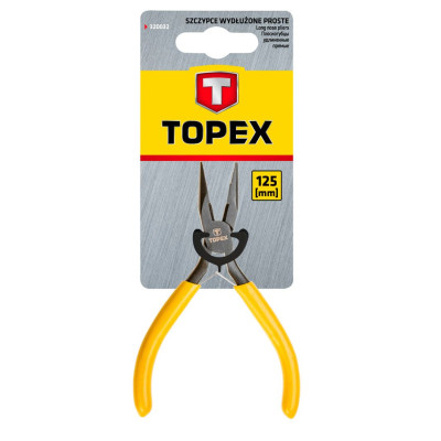 Topex 32D032 Плоскогубці подовжені прямі, прецизійні, 125 мм Topex 32D032 Плоскогубці подовжені прямі, прецизійні, 125 мм