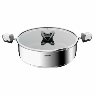 Сотейник Tefal Excellence+, з кришкою, 26см, нержавіюча сталь, скло, бакеліт, чорний Сотейник Tefal Excellence+, з кришкою, 26см, нержавіюча сталь, скло, бакеліт, чорний