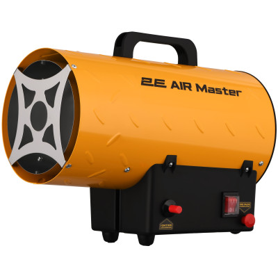 2E Теплова гармата газова, 15кВт, 150м кв, 420м куб/год, IPX4, жовтий 2E Теплова гармата газова, 15кВт, 150м кв, 420м куб/год, IPX4, жовтий