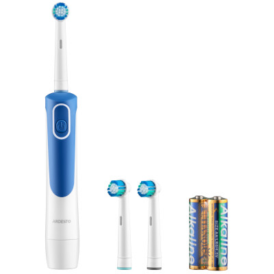Щітка зубна електр. ARDESTO, ETB-I009WB, 4,5т. колив/хв, насадок-3, IPX4, білий+синій