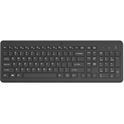 Клавіатура мембранна HP 220, 104key, WL, EN/UK, чорний