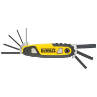 Ключі шестигранні DeWALT, HEX1.5-8мм, складаються в корпус, набір 8шт Ключі шестигранні DeWALT, HEX1.5-8мм, складаються в корпус, набір 8шт