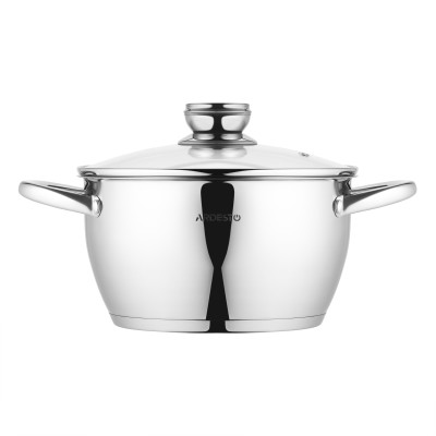 Каструля зі скляною кришкою ARDESTO Gemini Lucca, 4.2л, нержавіюча сталь Каструля зі скляною кришкою ARDESTO Gemini Lucca, 4.2л, нержавіюча сталь