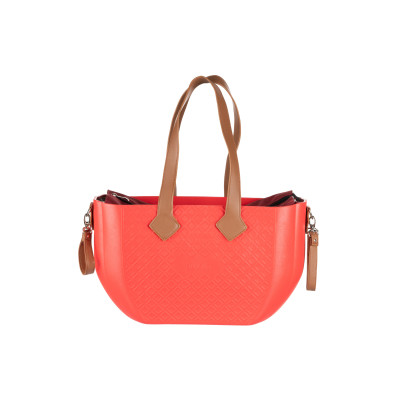 Сумка Nuvita MyMia ручки еко-шкіра, килимок, ремені для коляски, червоно-коричневий