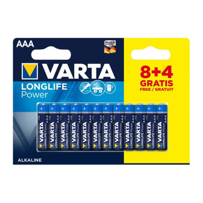Батарейка Varta Longlife Power лужна AAA  блістер, 12 шт