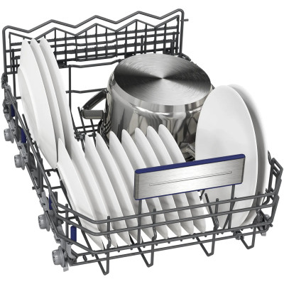 Посудомийна машина Siemens вбудована, 10компл., A+, 45см, дисплей, 3й кошик, Zeolith, білий