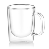 ARDESTO Набір чашок з ручками і подвійними стінками, 270мл, 2шт, боросилікатне скло, прозорий ARDESTO Набір чашок з ручками і подвійними стінками, 270мл, 2шт, боросилікатне скло, прозорий