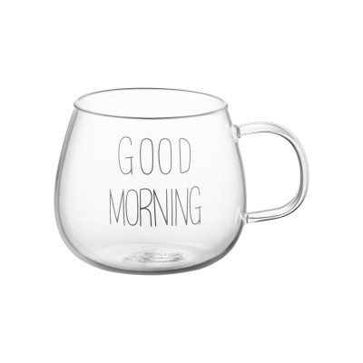 ARDESTO Набір чашок з ручками Good Morning, 430мл, 2шт, боросилікатне скло, прозорий ARDESTO Набір чашок з ручками Good Morning, 430мл, 2шт, боросилікатне скло, прозорий