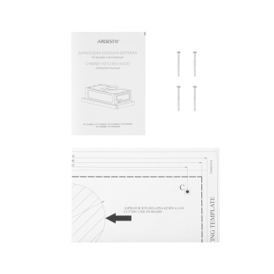 Витяжка Ardesto телескопічна, 60см, 450м3ч, метал, 2х1Вт LED, кнопкове, нерж