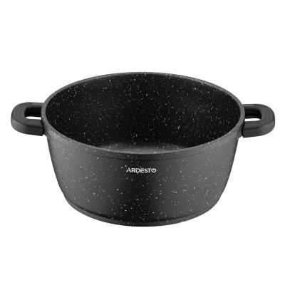 Каструля зі скляною кришкою Ardesto Gemini Anzio, 4.4л, алюміній, чорний AR2424GE Каструля зі скляною кришкою Ardesto Gemini Anzio, 4.4л, алюміній, чорний AR2424GE