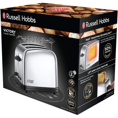 Тостер Russell Hobbs Chester 1670Вт, подогрев, металл (23310-56)