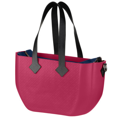 Сумка Nuvita MyMia ручки шкіра, малиново-чорний