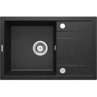 Мийка кухонна Deante Corio, граніт, прямокутник, з крилом, 670х440х175мм, чаша - 1, накладна, графіт Мийка кухонна Deante Corio, граніт, прямокутник, з крилом, 670х440х175мм, чаша - 1, накладна, графіт