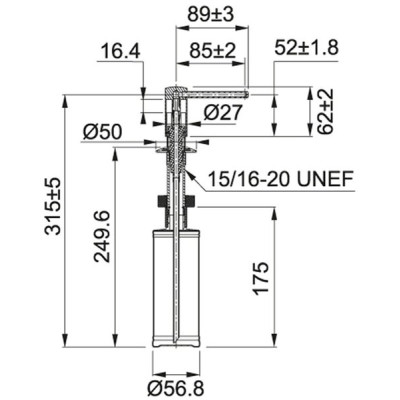 Дозатор для мийних засобів Franke Comfort, 350мл, чорний матовий