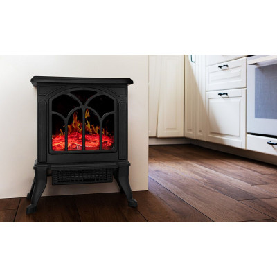 Камин электрический, декоративный Neo Tools, 30м кв, 1500Вт, керамический нагрева. элемент (PTC), черный