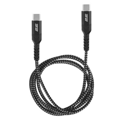 2E Кабель USB-C - USB-C PD 3.1 240W Aluminum Shell 1m Black