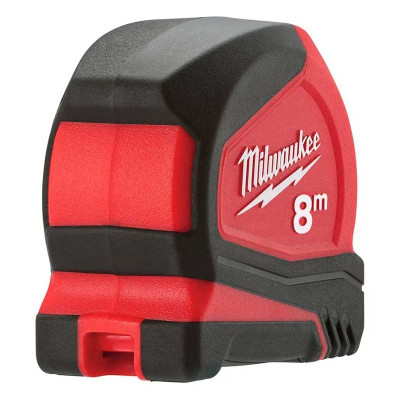 Рулетка Milwaukee Pro Compact, 8мх25мм, з фіксатором змотування, АБС-пластик