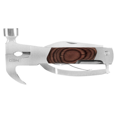 Neo Tools Мультитул, 13в1, молоток, плоскогубці, гайкогубці, кусачки, цвяходер, викрутки 2хSL і PH, пилка, напилок, два ножі, консервний ніж, чохол Neo Tools Мультитул, 13в1, молоток, плоскогубці, гайкогубці, кусачки, цвяходер, викрутки 2хSL і PH, пилка, напилок, два ножі, консервний ніж, чохол