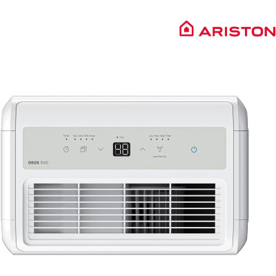 Осушувач повітря Ariston Deos EVO 12, 12л.на добу, 35м.кв , 130м3/год, 210Вт, ел.кер-ня, дисплей, таймер, авто вимк., білий