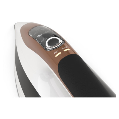 Праска Sencor, 2800Вт, 330мл, паровий удар -195гр, постійна пара - 55гр, pro та auto режими, керам. підошва, біло-коричневий Праска Sencor, 2800Вт, 330мл, паровий удар -195гр, постійна пара - 55гр, pro та auto режими, керам. підошва, біло-коричневий