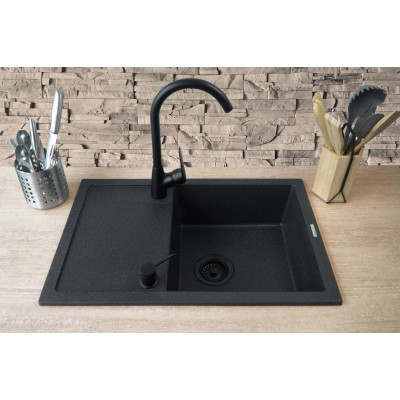 Набір для кухні Deante Corio, гранітна мийка ZRC_G113 + зміш. BMO_N62M + дозатор ZZZ_B00D, графіт Набір для кухні Deante Corio, гранітна мийка ZRC_G113 + зміш. BMO_N62M + дозатор ZZZ_B00D, графіт