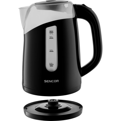 Електрочайник Sencor 1.7л, Strix, пластик, чорний